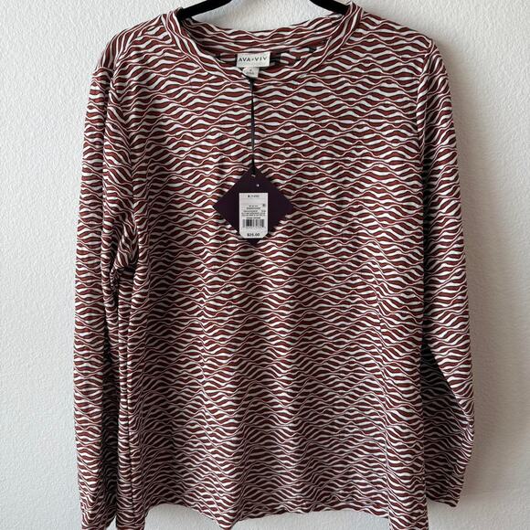 Burnt orange and white striped - Picture 2 of 3